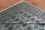 Grey Square Bokhara Handmade Wool Rug - 8' 2" X 8' 2"
