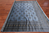 Blue Bokhara Hand Knotted Wool Rug - 8' 2" X 7' 4"