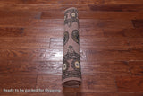 Light Brown Bokhara Handmade Wool Runner Rug - 2' 6" X 5' 7"