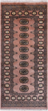 Light Brown Bokhara Handmade Wool Runner Rug - 2' 6" X 5' 7"