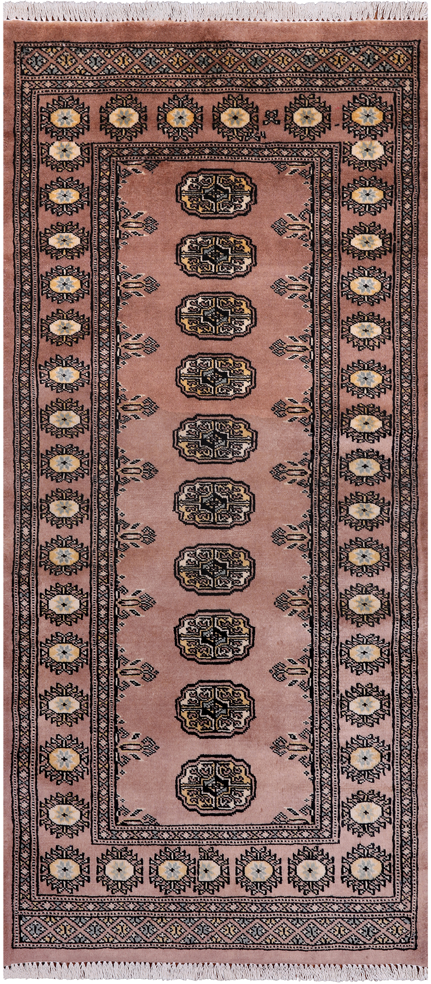 Light Brown Bokhara Handmade Wool Runner Rug - 2' 6" X 5' 7"