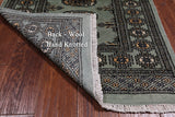 Grey Bokhara Hand Knotted Wool Runner Rug - 2' 6" X 6' 9"