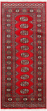 Red Bokhara Hand Knotted Wool Runner Rug - 2' 7" X 6' 0"