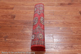 Red Bokhara Hand Knotted Wool Runner Rug - 2' 7" X 6' 0"