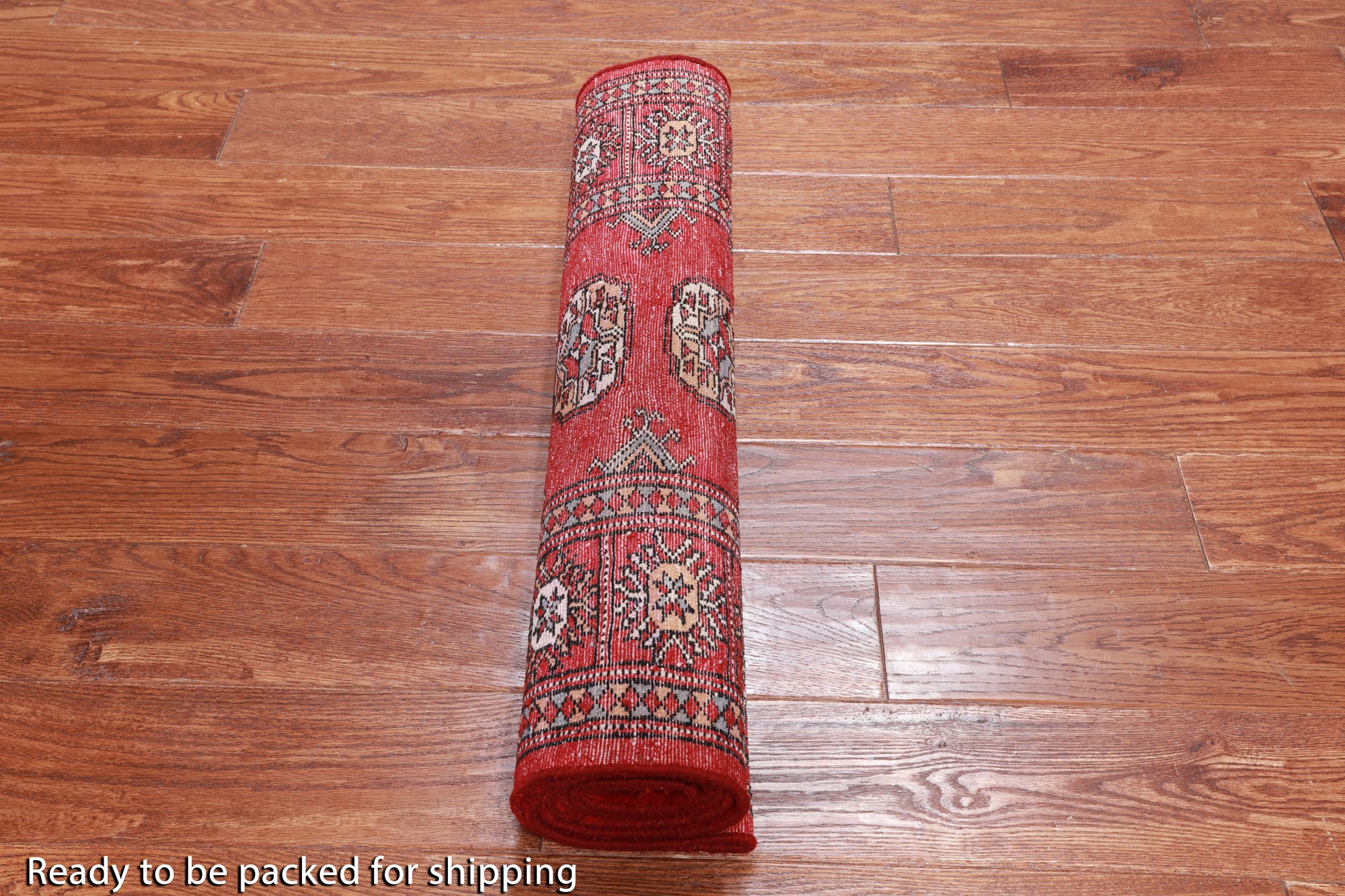 Red Bokhara Hand Knotted Wool Runner Rug - 2' 7" X 6' 0"