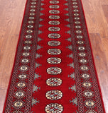 Red Bokhara Handmade Wool Runner Rug - 2' 6" X 7' 0"