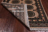 Ivory Bokhara Handmade Wool Runner Rug - 2' 6" X 6' 7"
