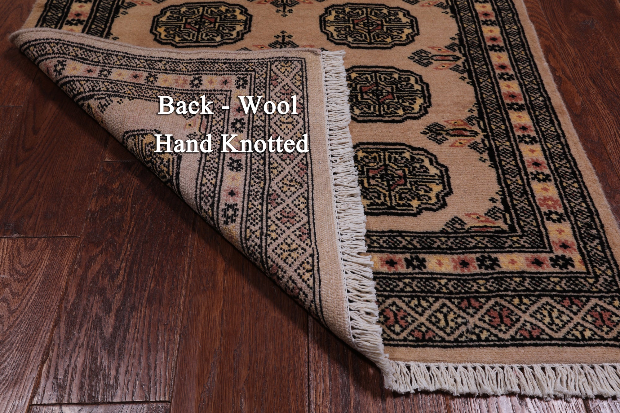 Ivory Bokhara Handmade Wool Runner Rug - 2' 6" X 6' 7"