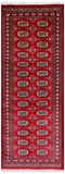 Red Bokhara Handmade Wool Runner Rug - 2' 8" X 6' 11"