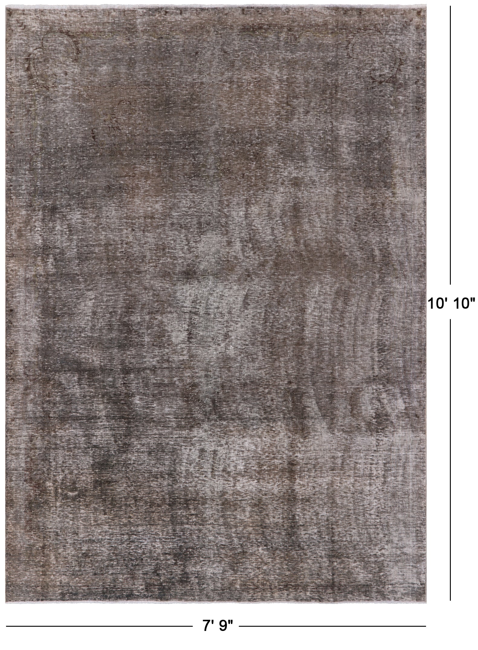 Persian Overdyed Hand Knotted Wool Area Rug - 7' 9" X 10' 10" - Golden Nile