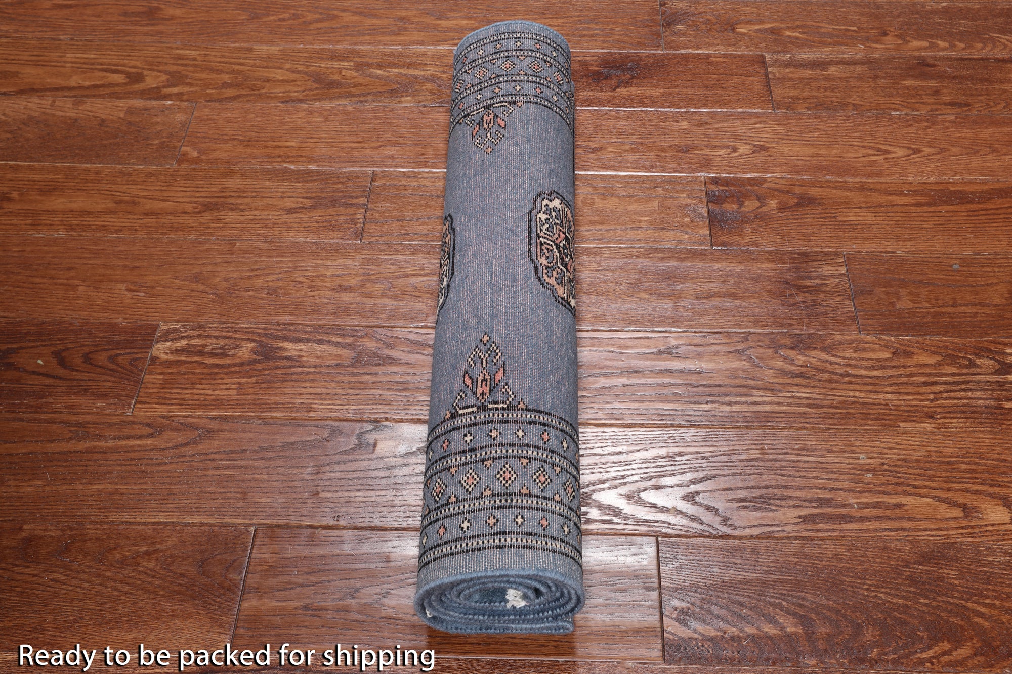 Blue Bokhara Handmade Wool Runner Rug - 2' 5" X 7' 5"