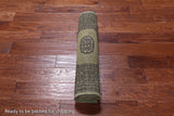 Green Bokhara Hand Knotted Wool Runner Rug - 2' 6" X 7' 5"