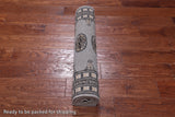 Grey Bokhara Hand Knotted Wool Runner Rug - 2' 5" X 7' 6"