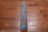 Blue Bokhara Hand-Knotted Wool Runner Rug - 2' 6" X 7' 3"