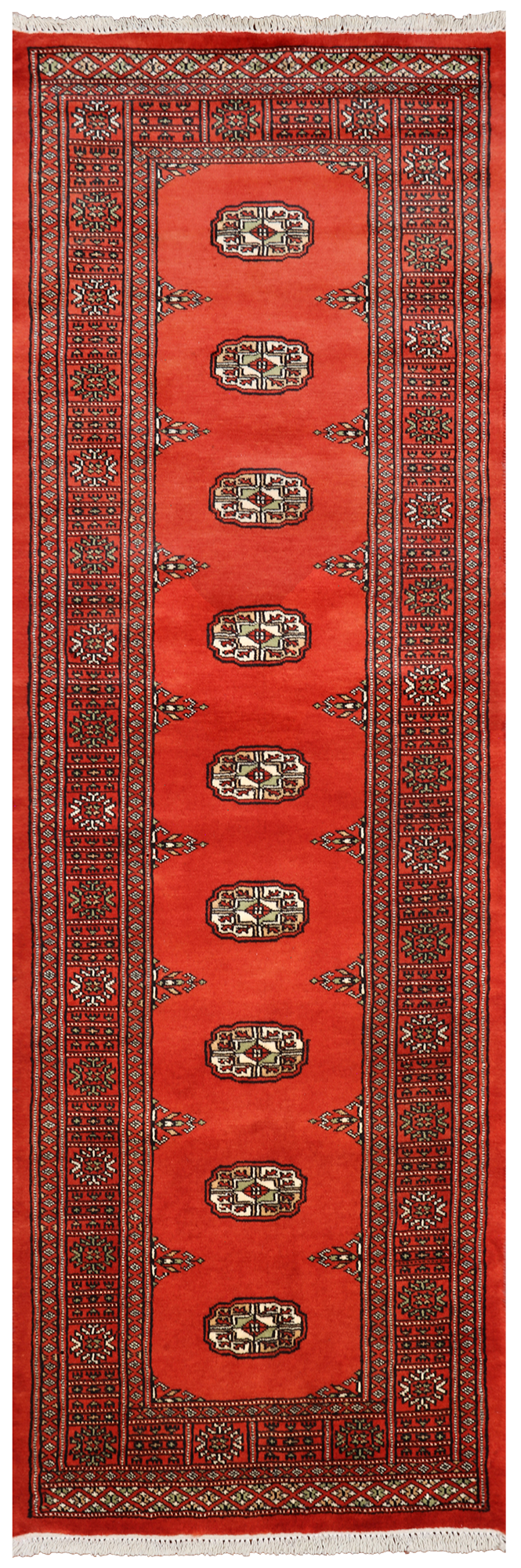 Bokhara Handmade Wool Runner Rug - 2' 7" X 7' 9"