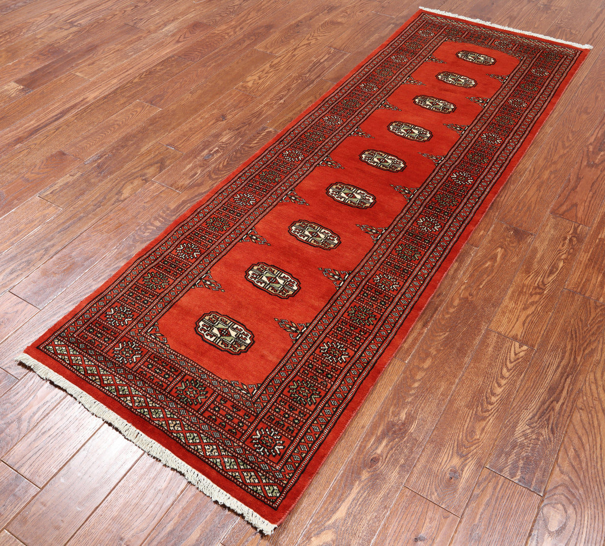 Bokhara Handmade Wool Runner Rug - 2' 7" X 7' 9"