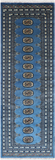 Blue Bokhara Handmade Wool Runner Rug - 2' 6" X 7' 4"