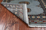 Grey Bokhara Hand Knotted Wool Runner Rug - 2' 6" X 7' 5"
