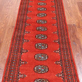 Rust Bokhara Handmade Wool Runner Rug - 2' 6" X 6' 9"