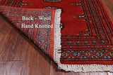 Rust Bokhara Handmade Wool Runner Rug - 2' 6" X 6' 9"