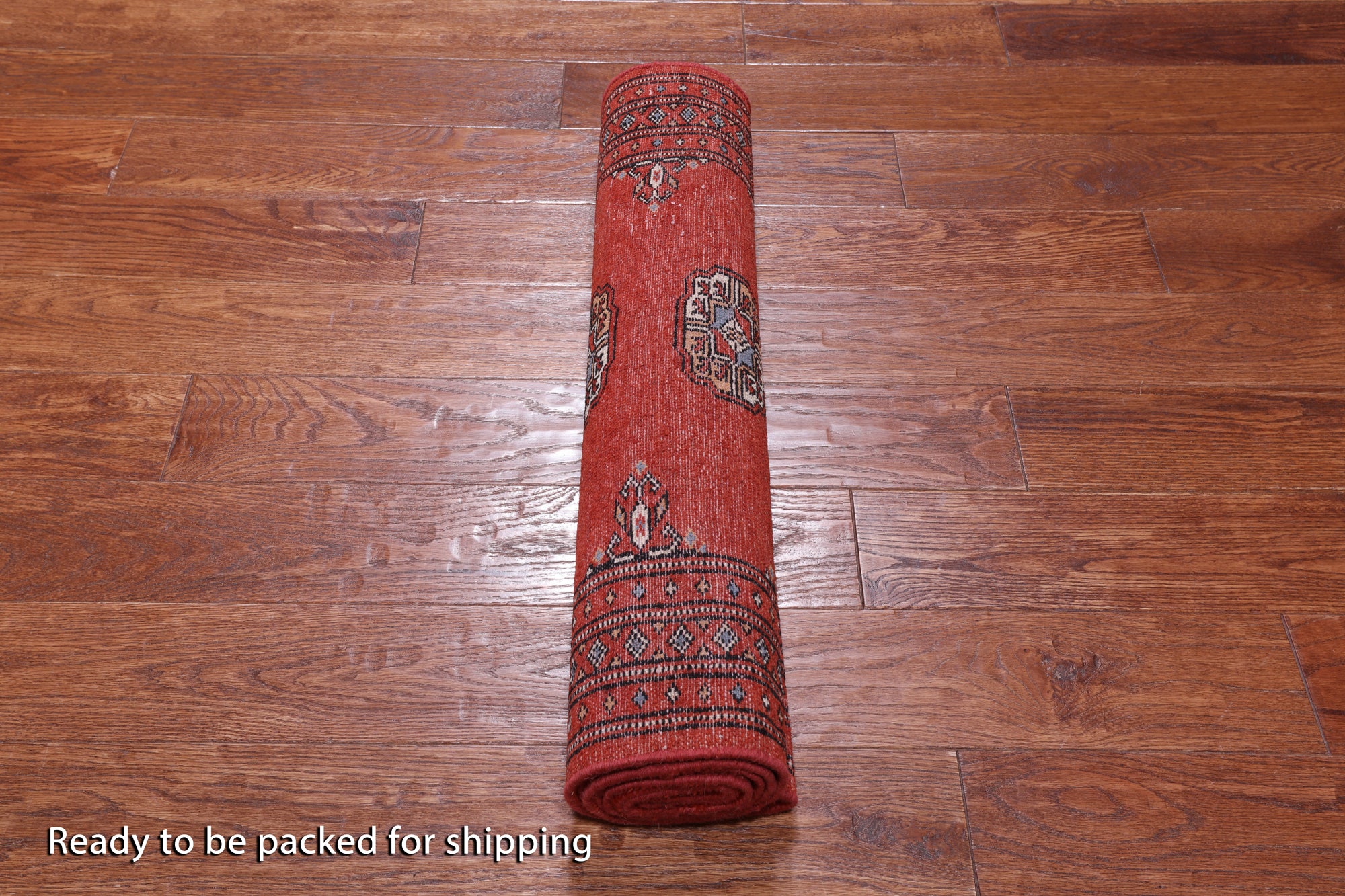Rust Bokhara Handmade Wool Runner Rug - 2' 6" X 6' 9"