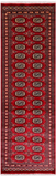 Red Bokhara Hand-Knotted Wool Runner Rug - 2' 7" X 8' 0"