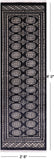 Black Bokhara Handmade Wool Runner Rug - 2' 6" X 8' 0"