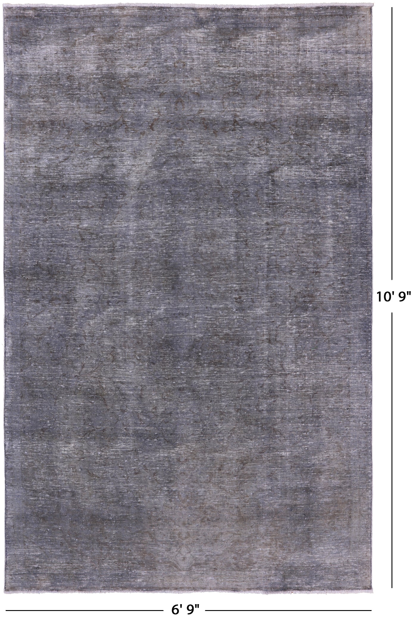 Persian Overdyed Hand Knotted Wool Area Rug - 6' 9" X 10' 9" - Golden Nile