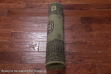 Green Bokhara Hand Knotted Wool Runner Rug - 2' 7" X 8' 2"