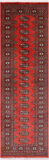 Rust Bokhara Handmade Wool Runner Rug - 2' 6" X 8' 0"