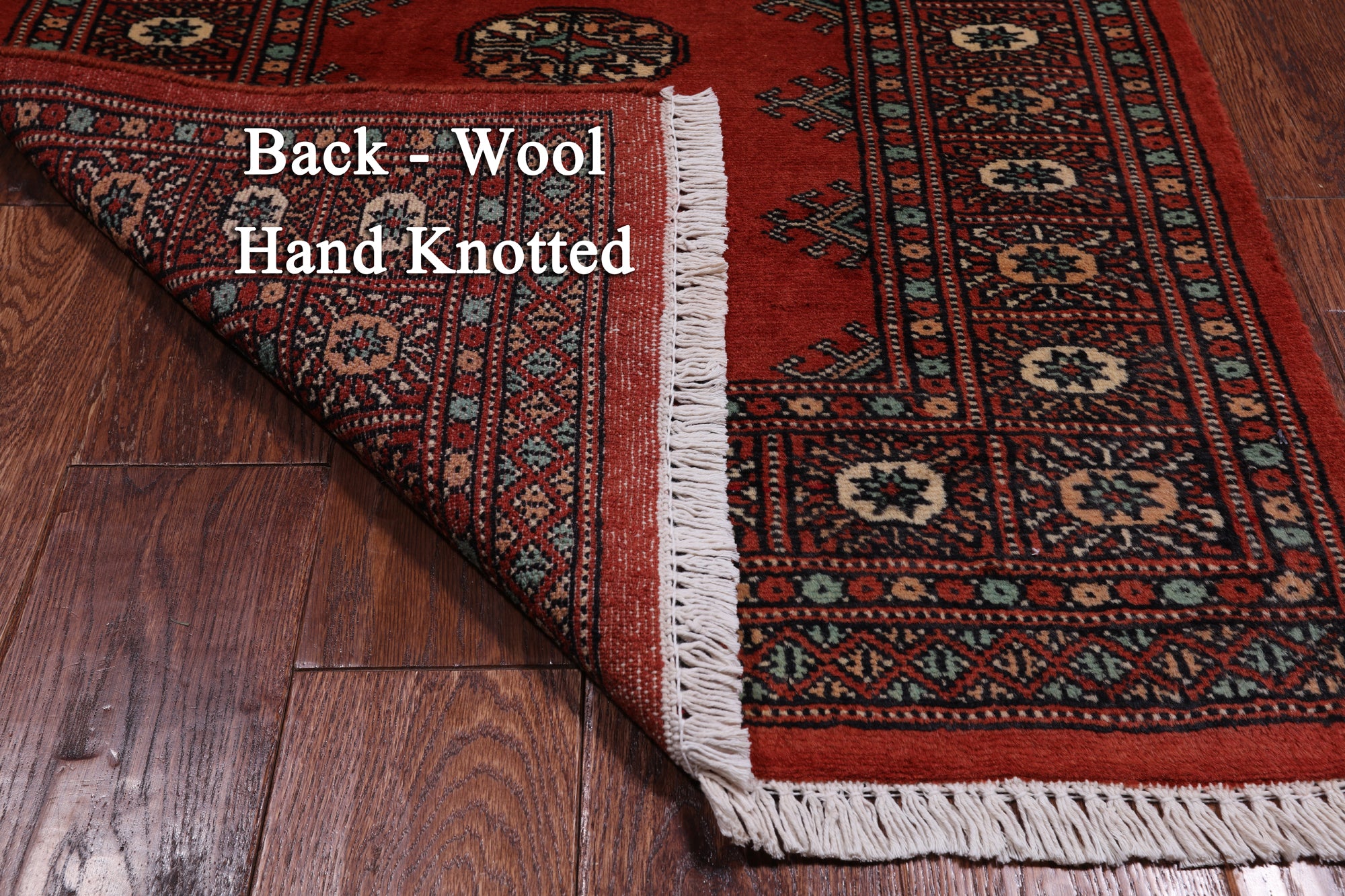 Rust Bokhara Handmade Wool Runner Rug - 2' 6" X 8' 0"