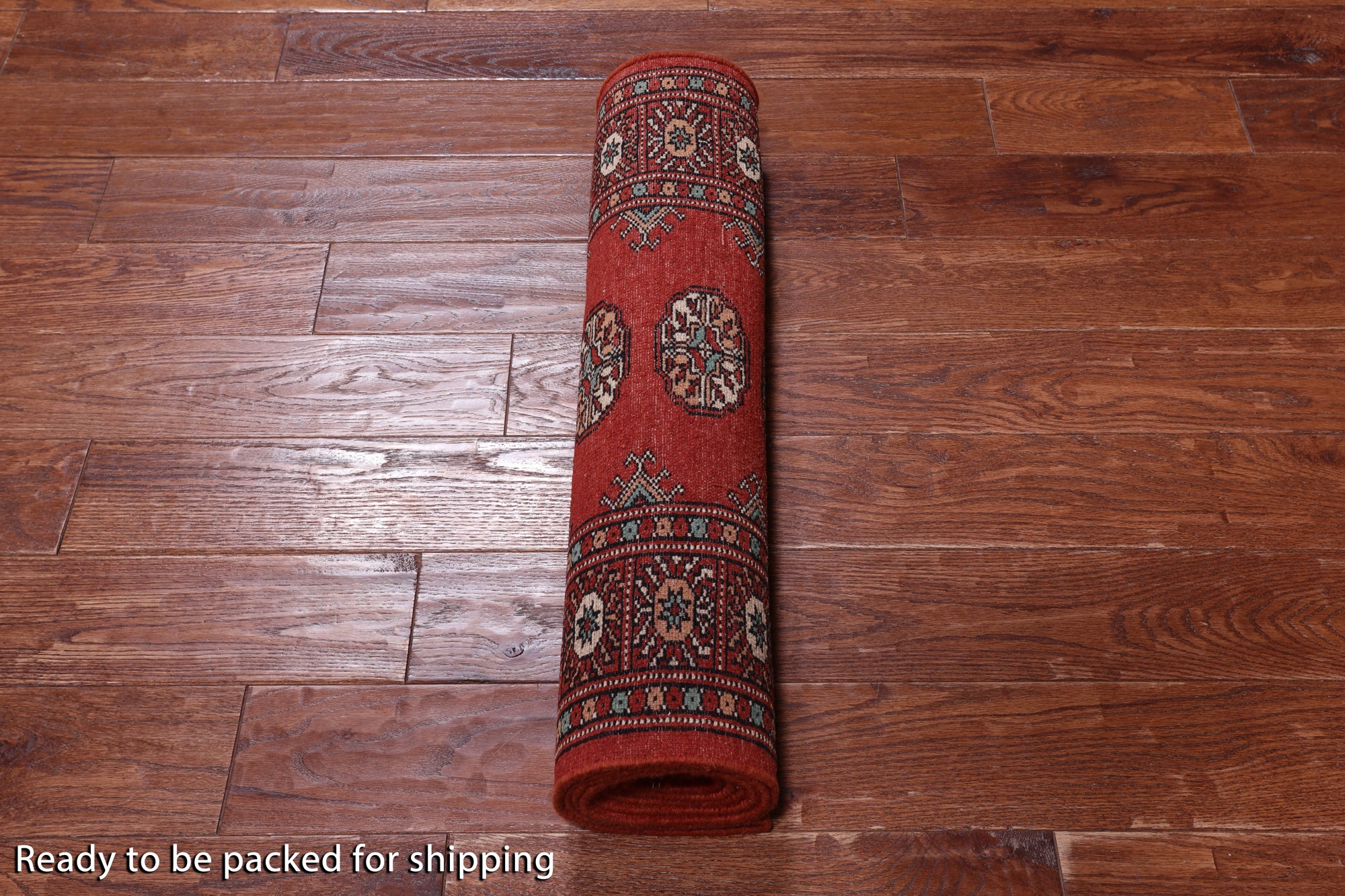 Rust Bokhara Handmade Wool Runner Rug - 2' 6" X 8' 0"