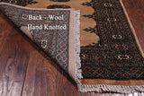 Beige Bokhara Hand Knotted Wool Runner Rug - 2' 6" X 8' 6"