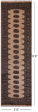 Beige Bokhara Hand Knotted Wool Runner Rug - 2' 6" X 8' 6"