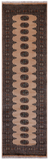 Beige Bokhara Hand Knotted Wool Runner Rug - 2' 6" X 8' 6"
