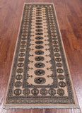Beige Bokhara Hand Knotted Wool Runner Rug - 2' 7" X 9' 2"