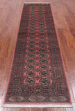 Pink Bokhara Hand Knotted Wool Runner Rug - 2' 6" X 9' 8"