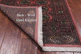 Pink Bokhara Hand Knotted Wool Runner Rug - 2' 6" X 9' 8"