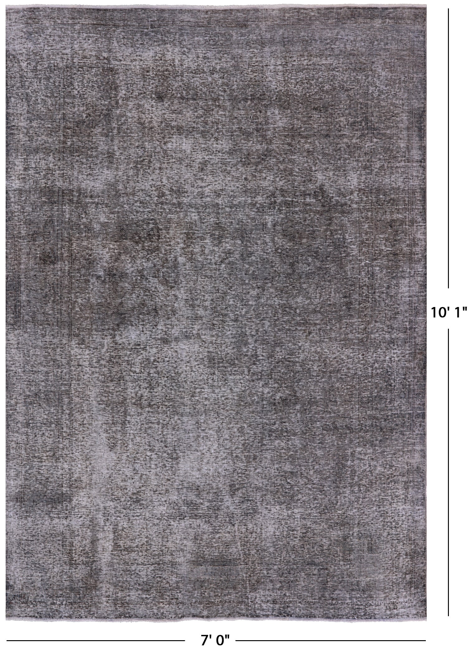 Persian Overdyed Hand Knotted Wool Area Rug - 7' 0" X 10' 1" - Golden Nile