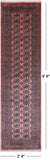 Pink Signed Bokhara Handmade Wool Runner Rug - 2' 8" X 9' 6"