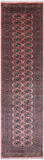 Pink Signed Bokhara Handmade Wool Runner Rug - 2' 8" X 9' 6"