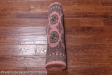 Pink Bokhara Hand Knotted Wool Runner Rug - 2' 7" X 9' 10"