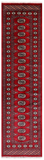 Red Bokhara Hand-Knotted Wool Runner Rug - 2' 6" X 9' 9"