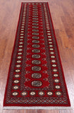 Red Bokhara Hand-Knotted Wool Runner Rug - 2' 7" X 10' 1"