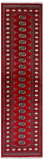 Red Bokhara Hand-Knotted Wool Runner Rug - 2' 7" X 10' 1"