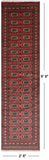 Pink Bokhara Hand-Knotted Wool Runner Rug - 2' 6" X 9' 9"