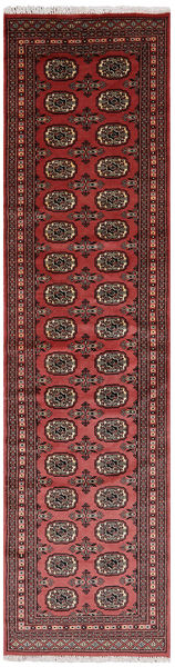 Pink Bokhara Hand-Knotted Wool Runner Rug - 2' 6" X 9' 9"