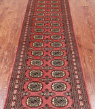 Pink Bokhara Hand-Knotted Wool Runner Rug - 2' 6" X 9' 9"