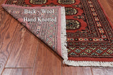 Pink Bokhara Hand-Knotted Wool Runner Rug - 2' 6" X 9' 9"