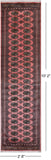 Pink Bokhara Handmade Wool Runner Rug - 2' 8" X 10' 2"